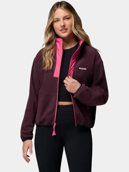 Columbia Sequoia Grove II Full Zip női polár pulóver bordó színben 6