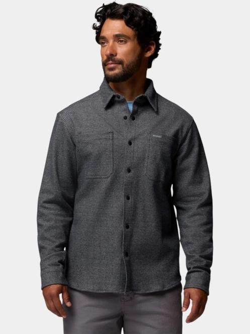 Columbia Twill River Long Sleeve Knit Shirt férfi hosszú ujjú ing fekete színben 2