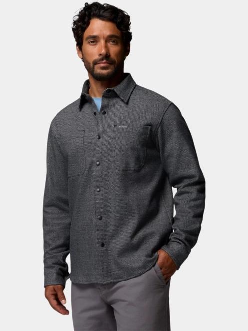 Columbia Twill River Long Sleeve Knit Shirt férfi hosszú ujjú ing fekete színben 3