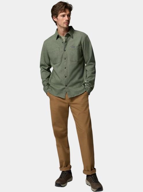 Columbia Twill River Long Sleeve Knit Shirt férfi hosszú ujjú ing sötétzöld színben 5