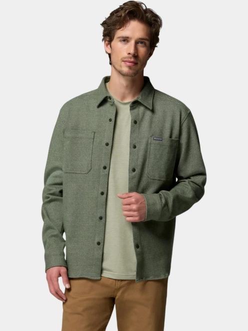 Columbia Twill River Long Sleeve Knit Shirt férfi hosszú ujjú ing sötétzöld színben 7