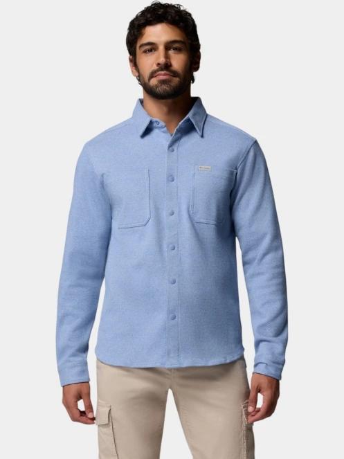 Columbia Twill River Long Sleeve Knit Shirt férfi hosszú ujjú ing kék színben 2