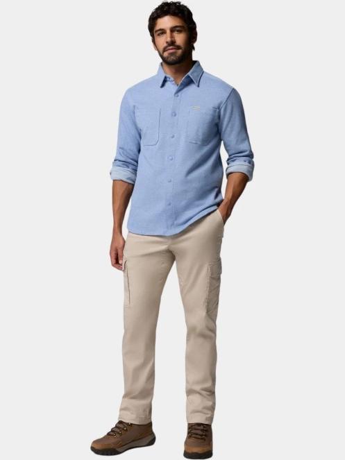 Columbia Twill River Long Sleeve Knit Shirt férfi hosszú ujjú ing kék színben 5