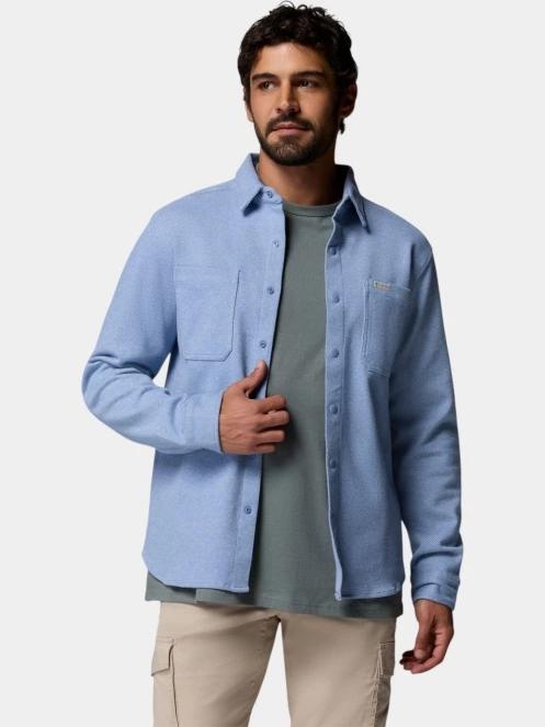 Columbia Twill River Long Sleeve Knit Shirt férfi hosszú ujjú ing kék színben 6