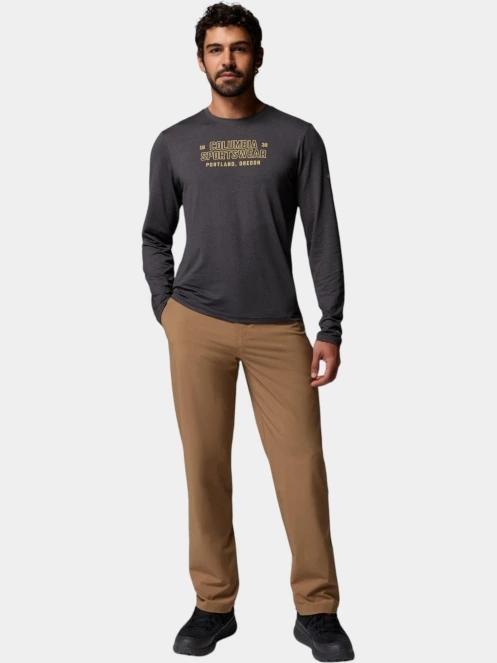 Columbia Parsons Point Long Sleeve Graphic Tee férfi hosszú ujjú póló fekete színben 5