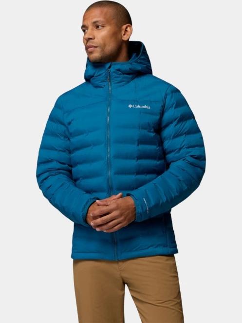 Columbia Terwilliger Trail Heat Seal Hooded Jacket férfi steppelt átmeneti kabát kék színben 2