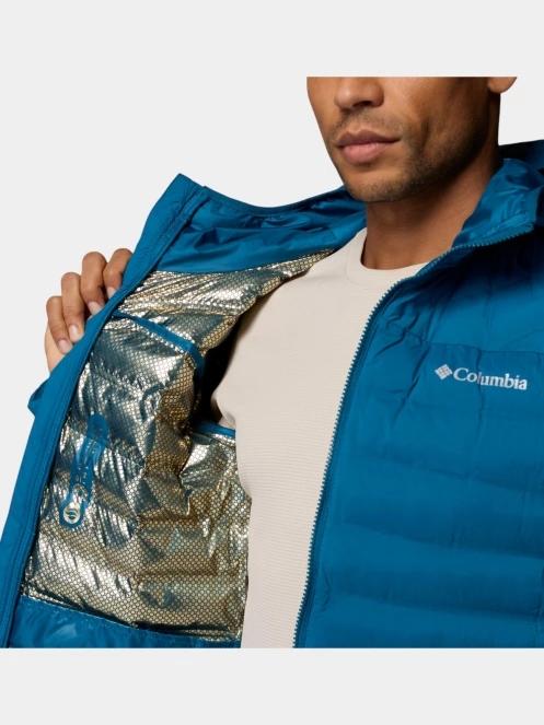 Columbia Terwilliger Trail Heat Seal Hooded Jacket férfi steppelt átmeneti kabát kék színben 8