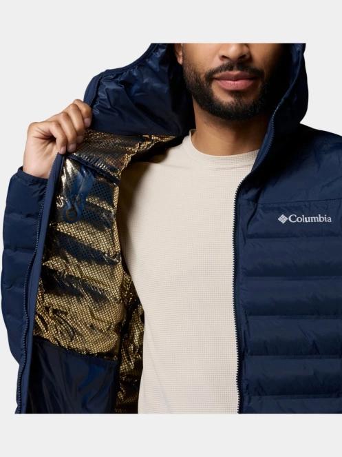 Columbia Terwilliger Trail Heat Seal Hooded Jacket férfi steppelt átmeneti kabát sötétkék színben 7