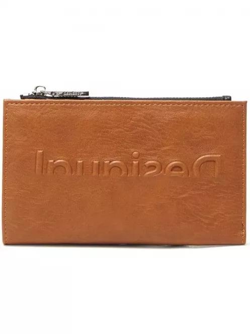 Desigual MONE EMBOSSED HALF EMMA női pénztárca barna színben 2