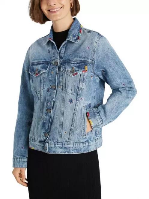 Desigual CHAQ JULIETA női farmerdzseki világoskék színben 2