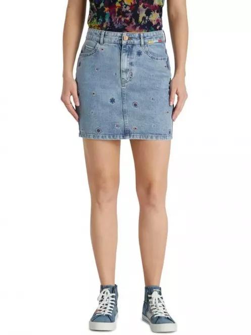 Desigual FAL LESLIE női farmerszoknya világoskék színben 2