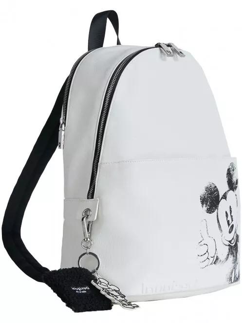 Desigual Back Mickey Mombasa 2Zippers női hátizsák fehér színben 4