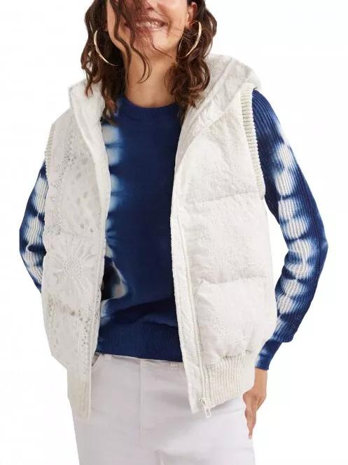 Desigual Padded New Bern női mellény fehér színben 2