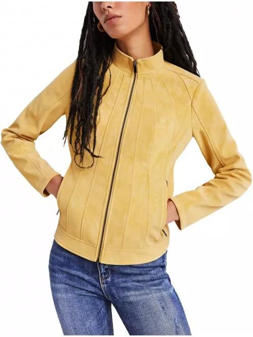 Desigual Chaq Mar női bőrdzseki sárga színben 2