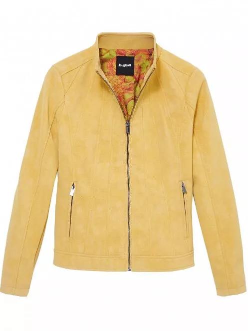 Desigual Chaq Mar női bőrdzseki sárga színben 5