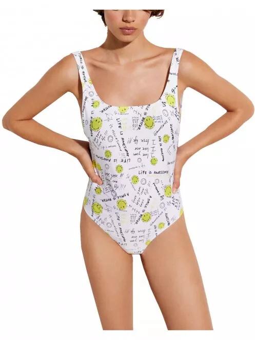 Desigual Swim Cortazar női fürdőruha fehér színben 2