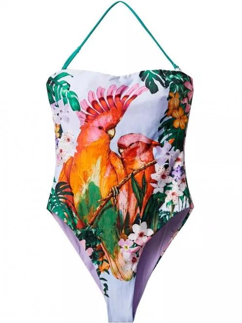 Desigual Swin Parrot női fürdőruha fehér színben 6
