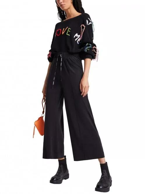 Desigual Pant Eva női utcai nadrág fekete színben 4