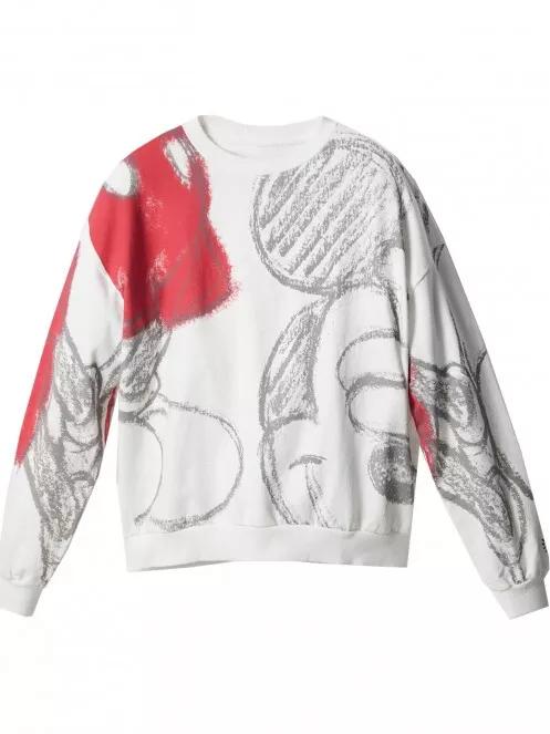 Desigual Sweat Play Mickey női pulóver fehér színben 2