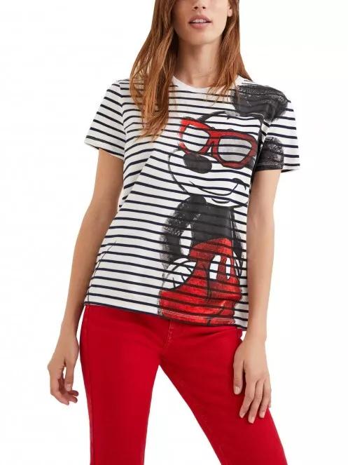 Desigual Ts Mickey Vida Chula női rövid ujjú póló fehér színben 2