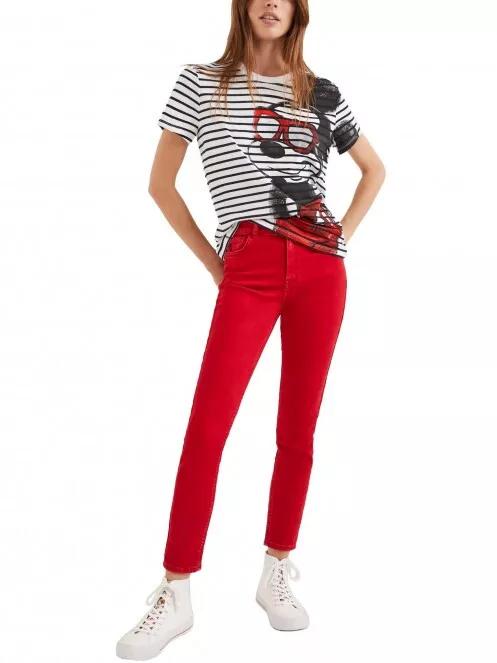 Desigual Ts Mickey Vida Chula női rövid ujjú póló fehér színben 4