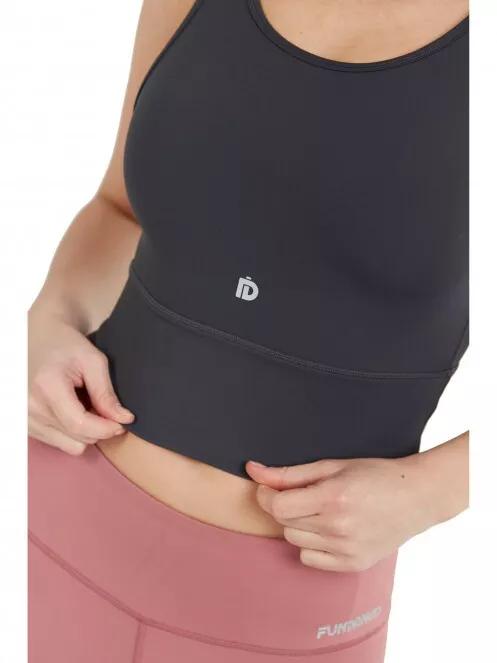 Fundango Croft Long Line Sportbra női sportmelltartó szürke színben 4