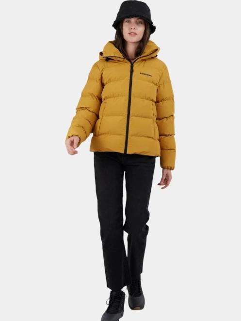 Fundango Amber Padded Jacket női steppelt átmeneti kabát sárga színben 4
