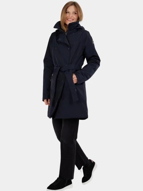 Fundango Charlotte Trenchcoat női ballonkabát sötétkék színben 4