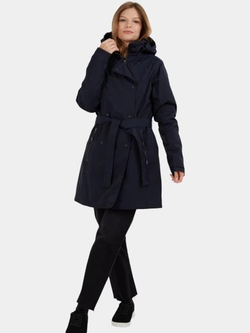 Fundango Charlotte Trenchcoat női ballonkabát sötétkék színben 5