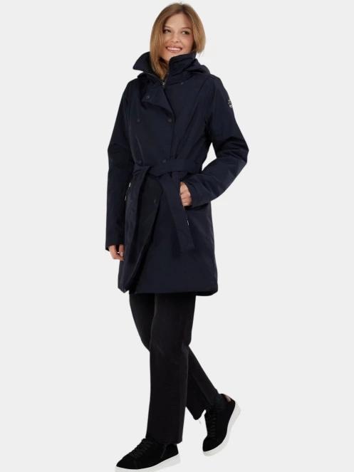 Fundango Charlotte Trenchcoat női ballonkabát sötétkék színben 4