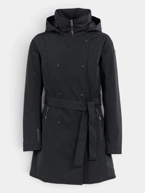 Fundango Charlotte Trenchcoat női ballonkabát fekete színben 9