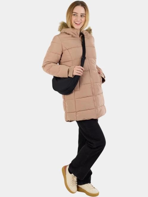 Fundango Melody Padded Jacket női télikabát barna színben 4