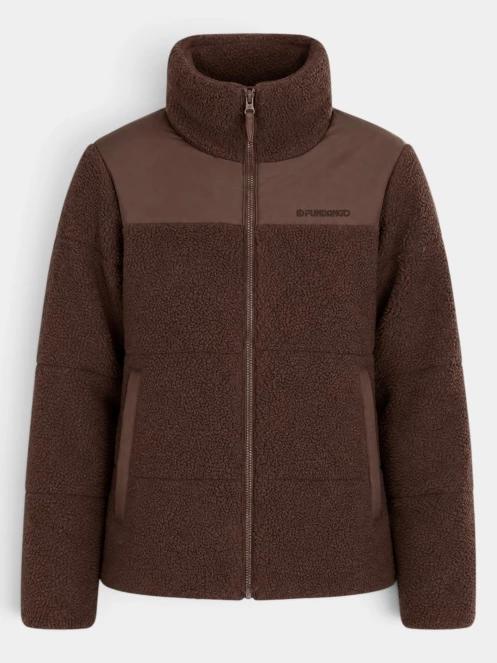 Fundango Nukka Padded Jacket női steppelt átmeneti kabát barna színben 8