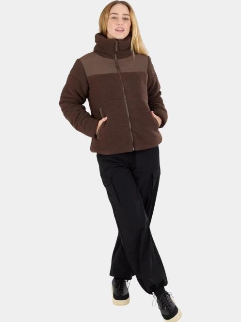Fundango Nukka Padded Jacket női steppelt átmeneti kabát barna színben 4