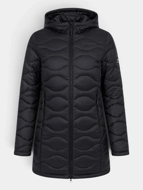 Fundango Nordwave Long Jacket női steppelt átmeneti kabát fekete színben 9