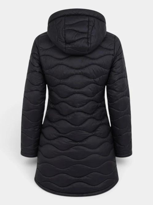 Fundango Nordwave Long Jacket női steppelt átmeneti kabát fekete színben 10