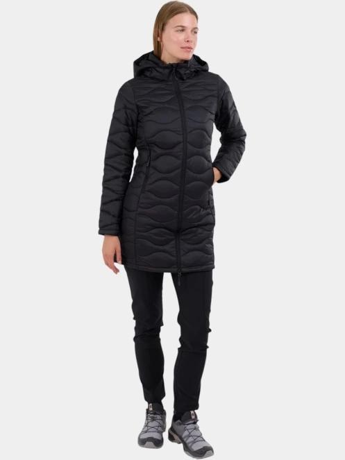 Fundango Nordwave Long Jacket női steppelt átmeneti kabát fekete színben 4