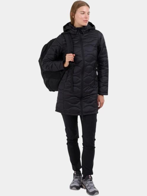 Fundango Nordwave Long Jacket női steppelt átmeneti kabát fekete színben 5