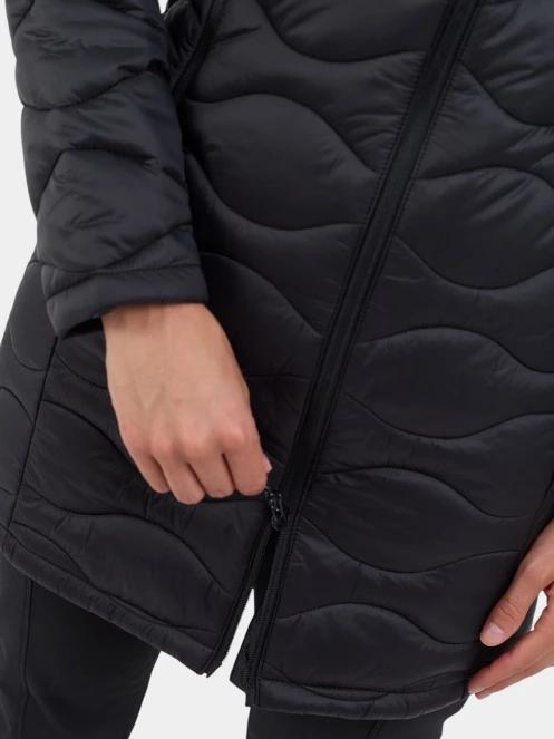 Fundango Nordwave Long Jacket női steppelt átmeneti kabát fekete színben 8