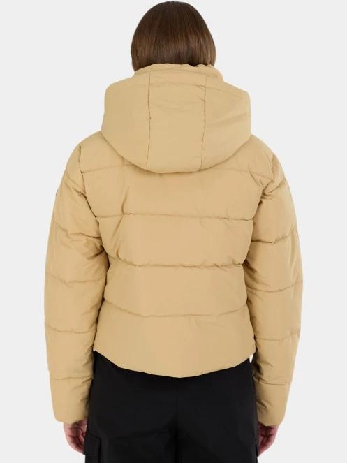 Fundango Amber Cropped Jacket női steppelt átmeneti kabát sárga színben 4