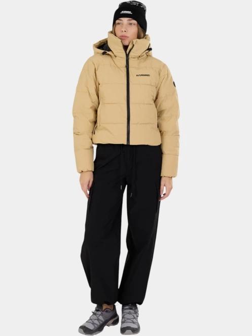Fundango Amber Cropped Jacket női steppelt átmeneti kabát sárga színben 5