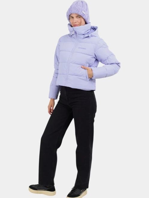 Fundango Amber Cropped Jacket női steppelt átmeneti kabát lila színben 4