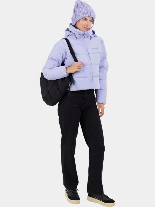 Fundango Amber Cropped Jacket női steppelt átmeneti kabát lila színben 5