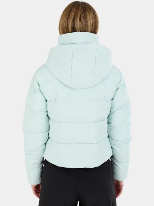 Fundango Amber Cropped Jacket női steppelt átmeneti kabát zöld színben 3