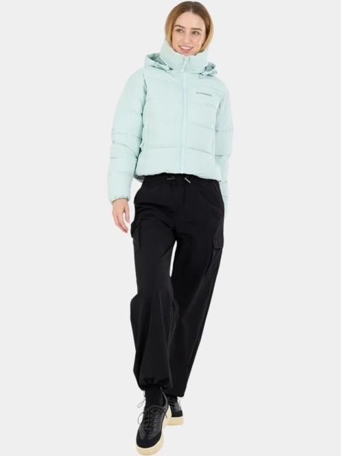 Fundango Amber Cropped Jacket női steppelt átmeneti kabát zöld színben 4