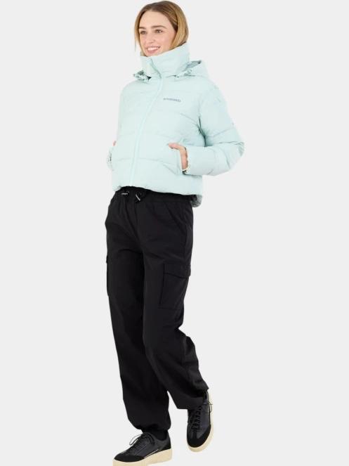 Fundango Amber Cropped Jacket női steppelt átmeneti kabát zöld színben 6
