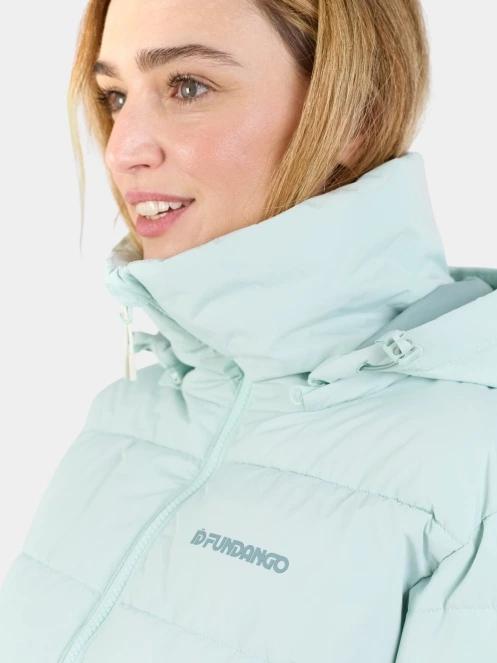 Fundango Amber Cropped Jacket női steppelt átmeneti kabát zöld színben 7