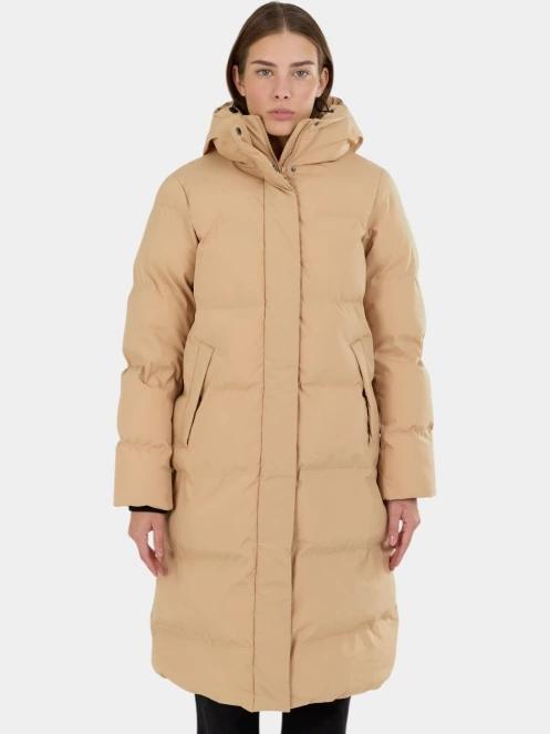 Fundango Cosycoat Long Padded Jacket női steppelt télikabát sárga színben 2