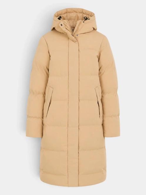 Fundango Cosycoat Long Padded Jacket női steppelt télikabát sárga színben 9