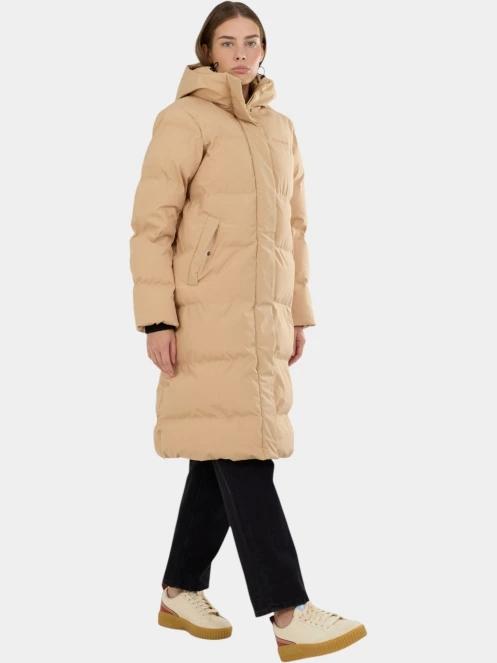 Fundango Cosycoat Long Padded Jacket női steppelt télikabát sárga színben 4